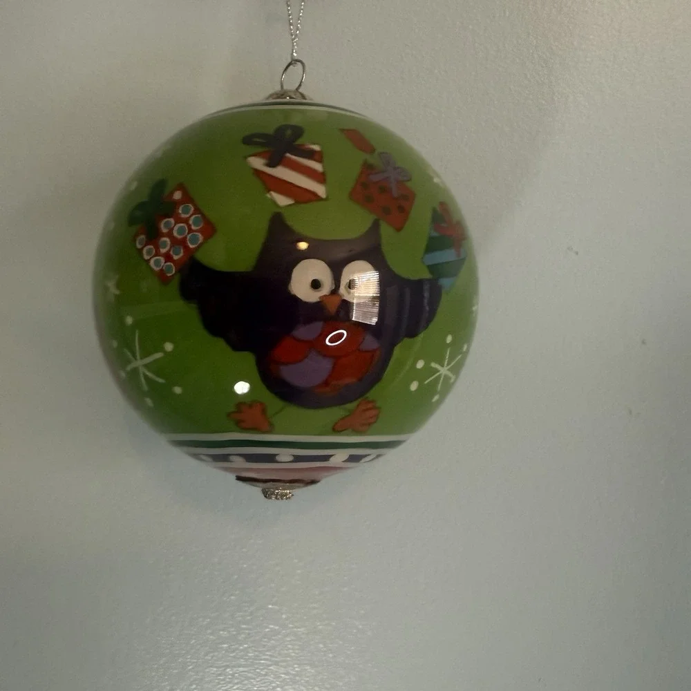 Pier One Collectible Li Bien Owls Ornament 2014 B Beautifully Made‎ Christmas